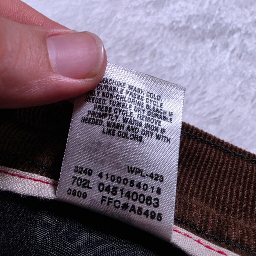 2 Pack! Levi's 514 Slim Straight Mens 34/30 Brown Corduroy Stretch Pants